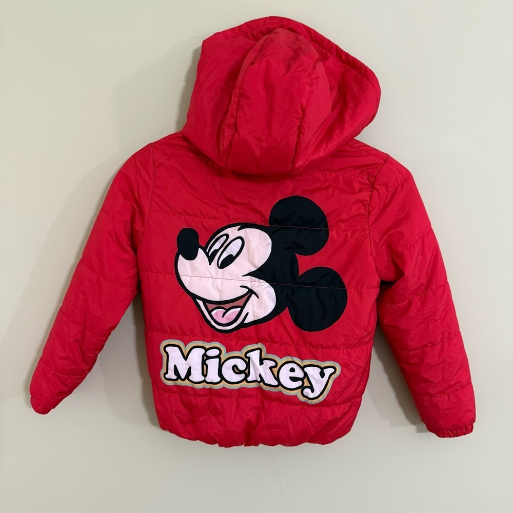 NEW Disney Red Mickey Mouse puffer Jacket unisex - Picture 5 of 8